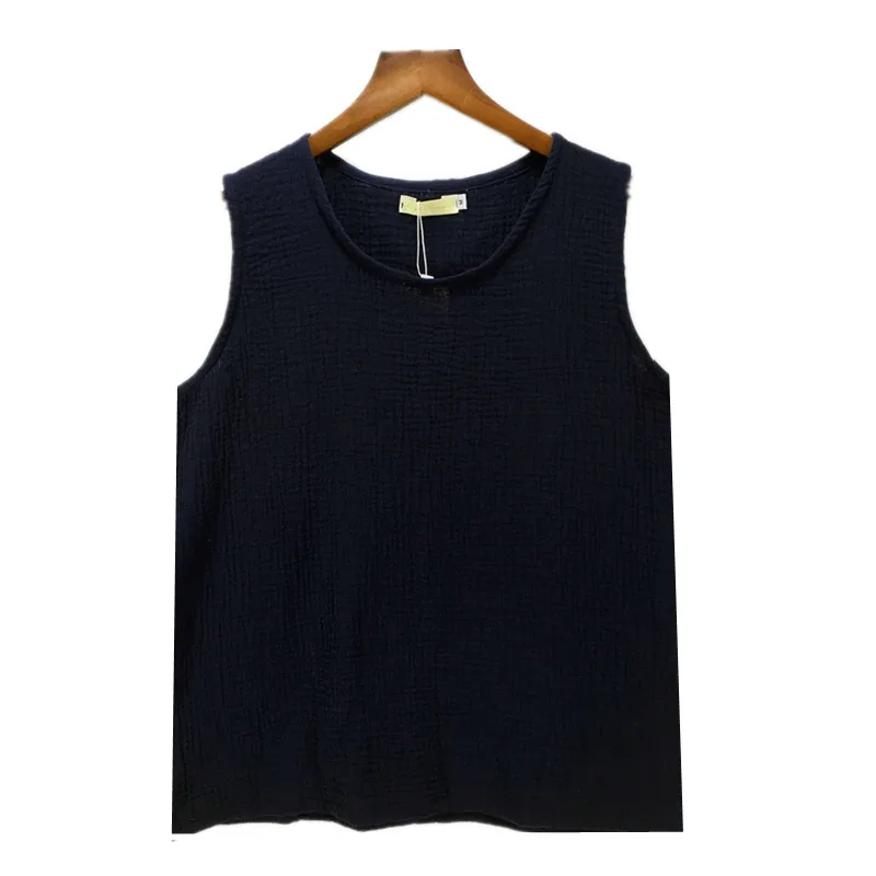 2024 Summer women casual cotton linen tops tank,Soft Conforatble cotton linen Vest, women clothing vestidos