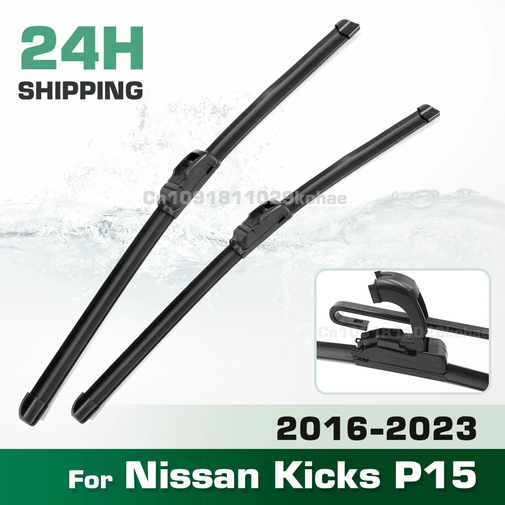 Greatroad-LHD e RHD Front Wiper Blades Set para Nissan Kicks P15 2016-2023, pára-brisas, escova de janela, 26 "+ 16"