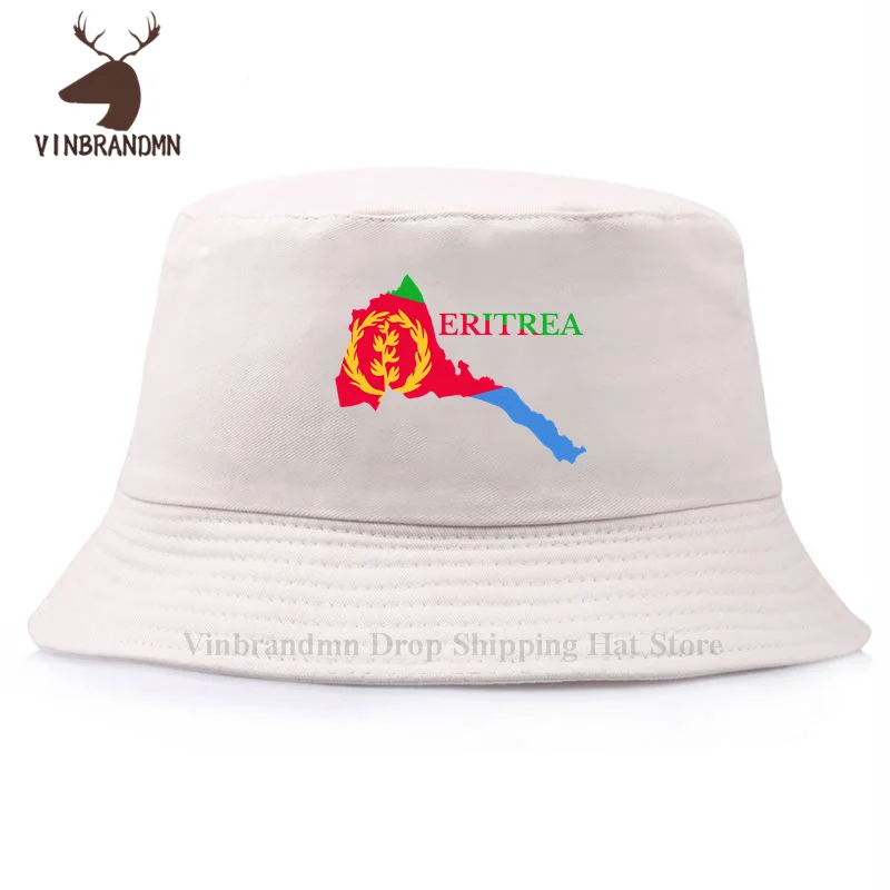 2022 hot sale fashion Eritrea Map Flag baseball cap Eritrea outdoor summer visor fishing hat 100% cotton hip hop cool bucket hat