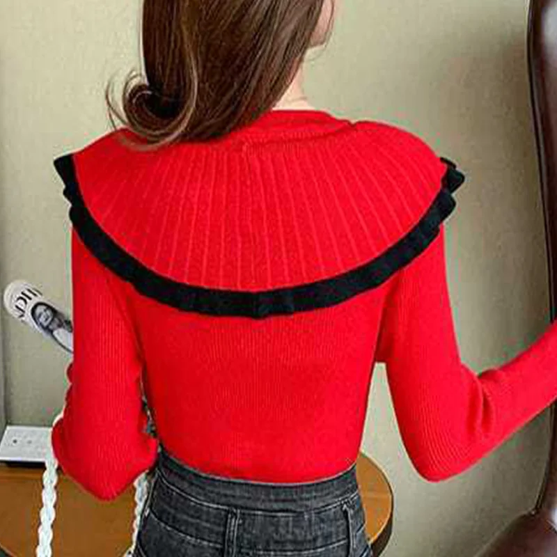 Sweater Women's Autumn/Winter Lazy 2023 South Korean New Long Sleeve Slim Fit Pullover Knitted Underlay Winter Clothes Women