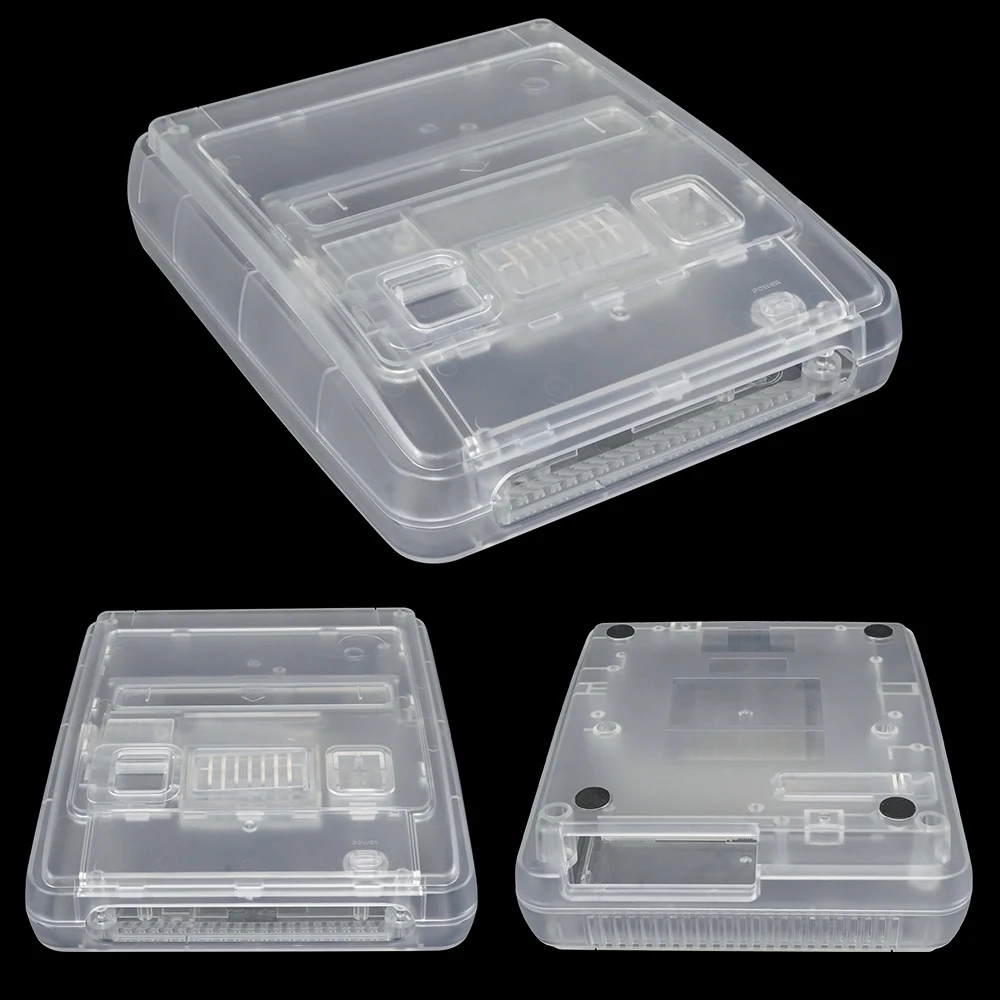 Bitfunx SFC Replacement Case Transparent Shell For Super Famicom Console Super NES Game Console
