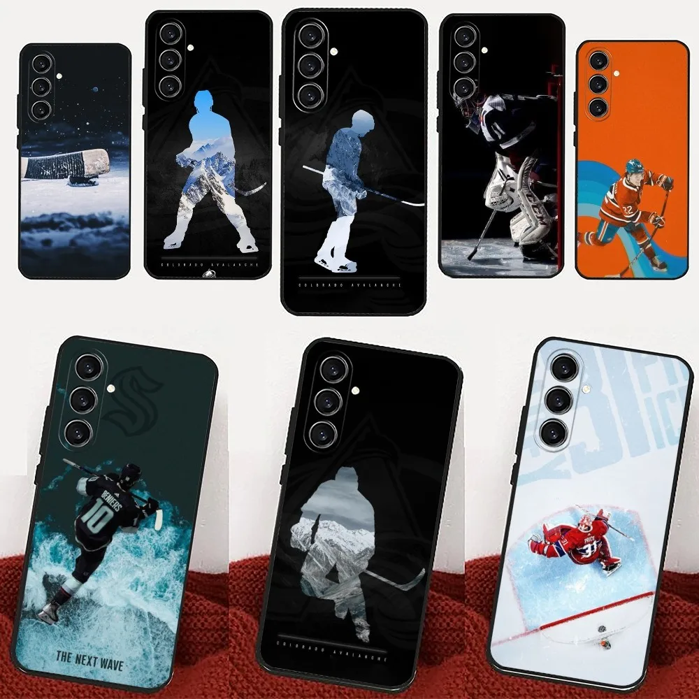 L-Lce Hockey is Life  Phone Case For Samsung Galaxy A13,21s,22,31,32,52,53,71,80,91 Black Soft Cover