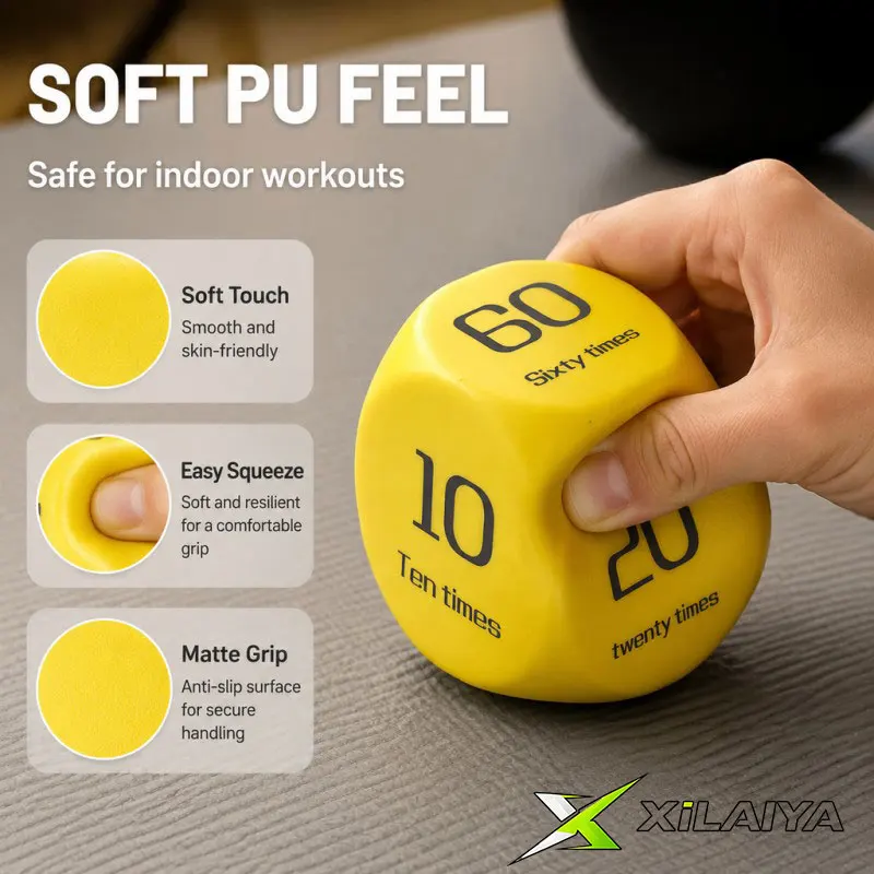 2-Piece Fun Fitness Dice Set, 6-Sided Exercise Game Dice for Push-Ups, Squats, Lunge, Sit-Ups, and Jumping Jacks, Portable Home