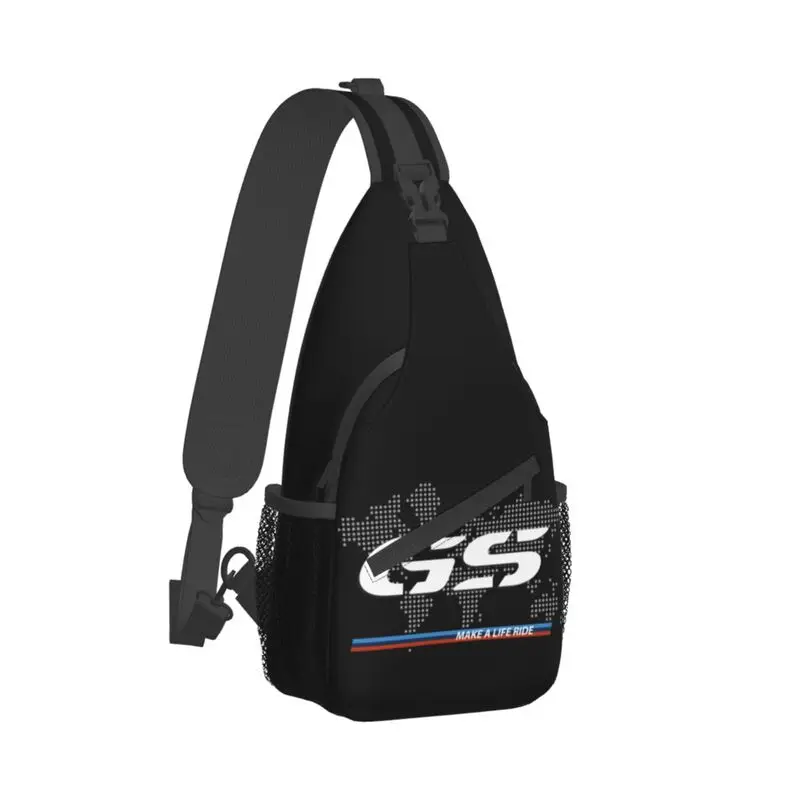 

Make A Life Ride GS Motorcycle Adventure Sling Chest Crossbody Bag Men Motorrad Biker Shoulder Backpack for Travel Cycling