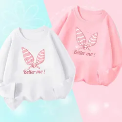 Soft Cotton Children Cartoon T Shirts Cute Pretty Bowknot Print Baby Long Sleeve T-Shirt For Boys Girls Tee