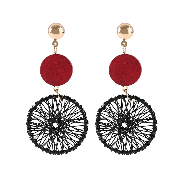 

Premium Tide Unique Temperament Design Earrings Red Bridal Dream Catcher Earrings