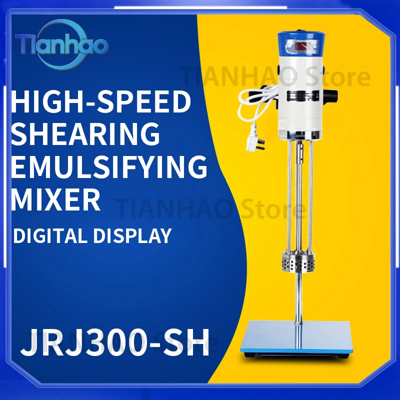 Digital Display High Speed Shear Emulsifying Mixer Dispersing Homogenizer for JRJ300-SH