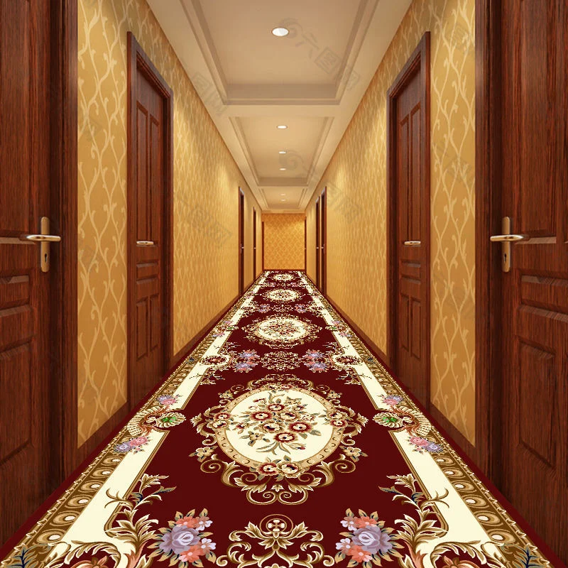 

Luxury European Style Corridor Runner Long Carpets for Hallway Home Porch Floor Mats Bedroom Rug Long Area Rug Hotel Stairs Mat