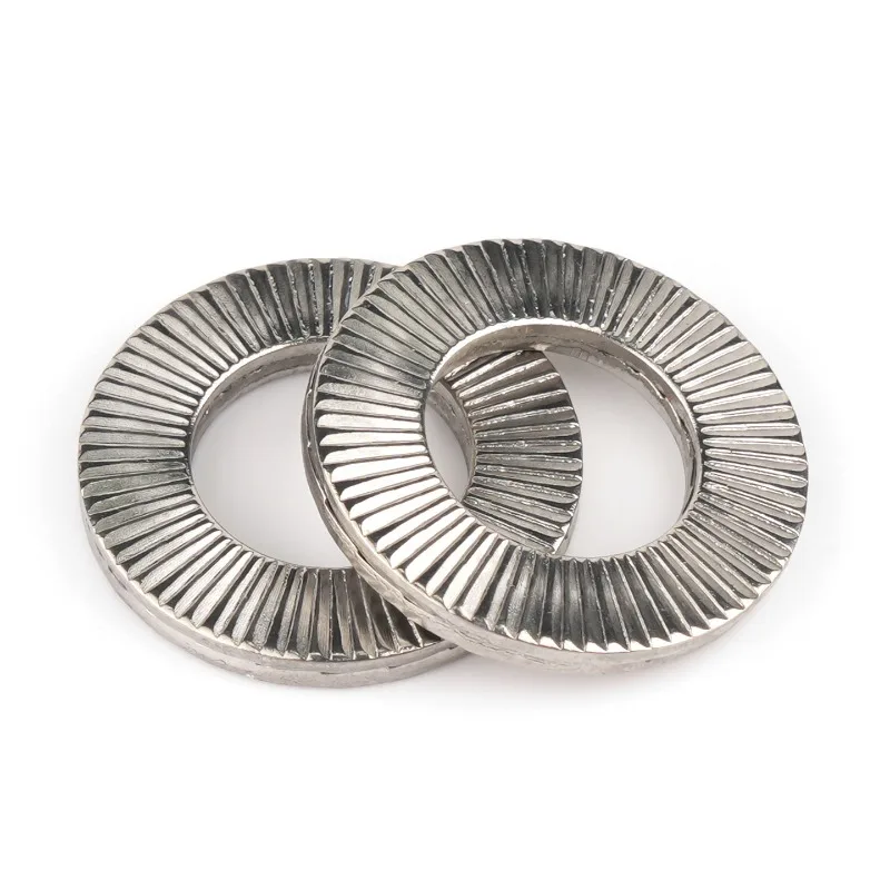 Double Laminated Self-locking Washer 304 Stainless Steel Snap-in Double-sided Tooth Locking 65 Manganese DIN25201