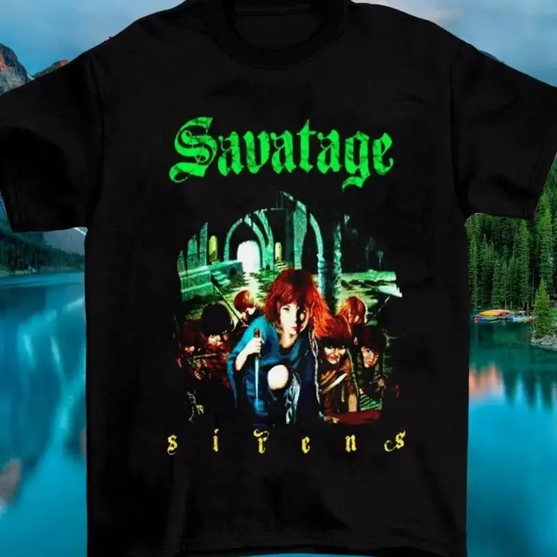 Nova camiseta popular Savatage Sirens para fãs masculinos de todos os tamanhos