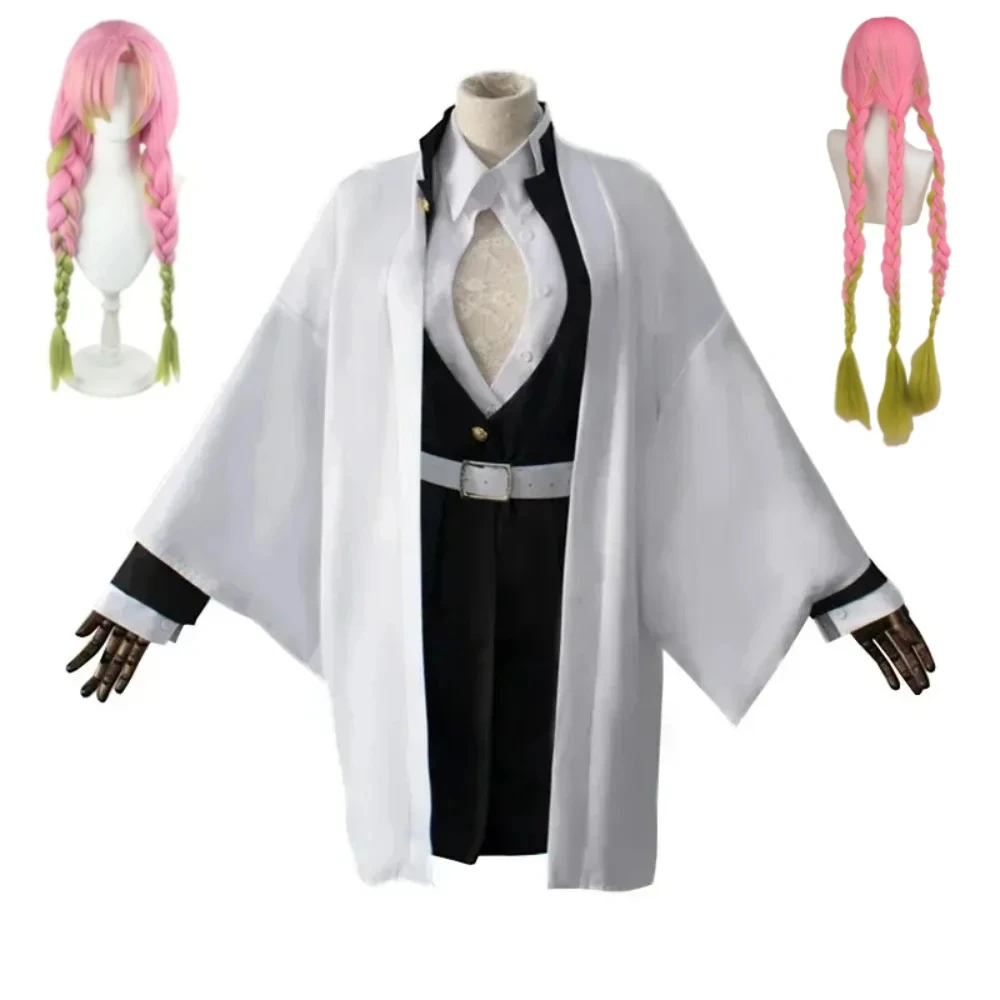 

Anime Demon Cosplay Costumes Japanese Cartoon Nezuko Shinobu Mitsuri Tsuyuri Kanao Kimono Cloak Uniform for Halloween