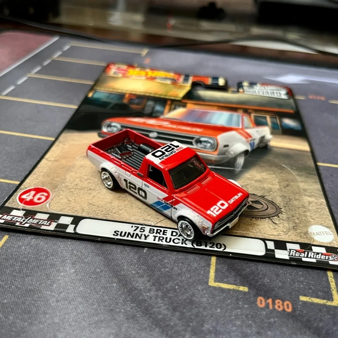 Литые под давлением автомобили Hot Wheels Premium Boulevard 75 BRE DATSUN Sunny Truck Коллекционная масштабная модель автомобиля из сплава 1:64, игрушка, подарок для мальчиков