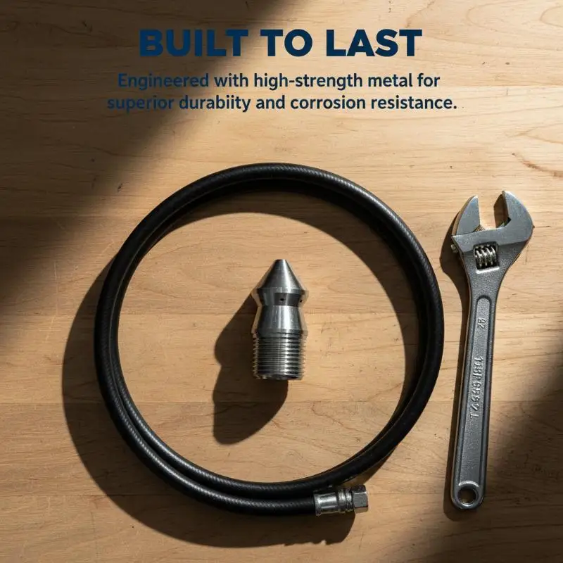 

Pressure Washer Pipe Spray Nozzle Rear Hole Design for Effective Sewer and Drain Cleaning at Home or Industry