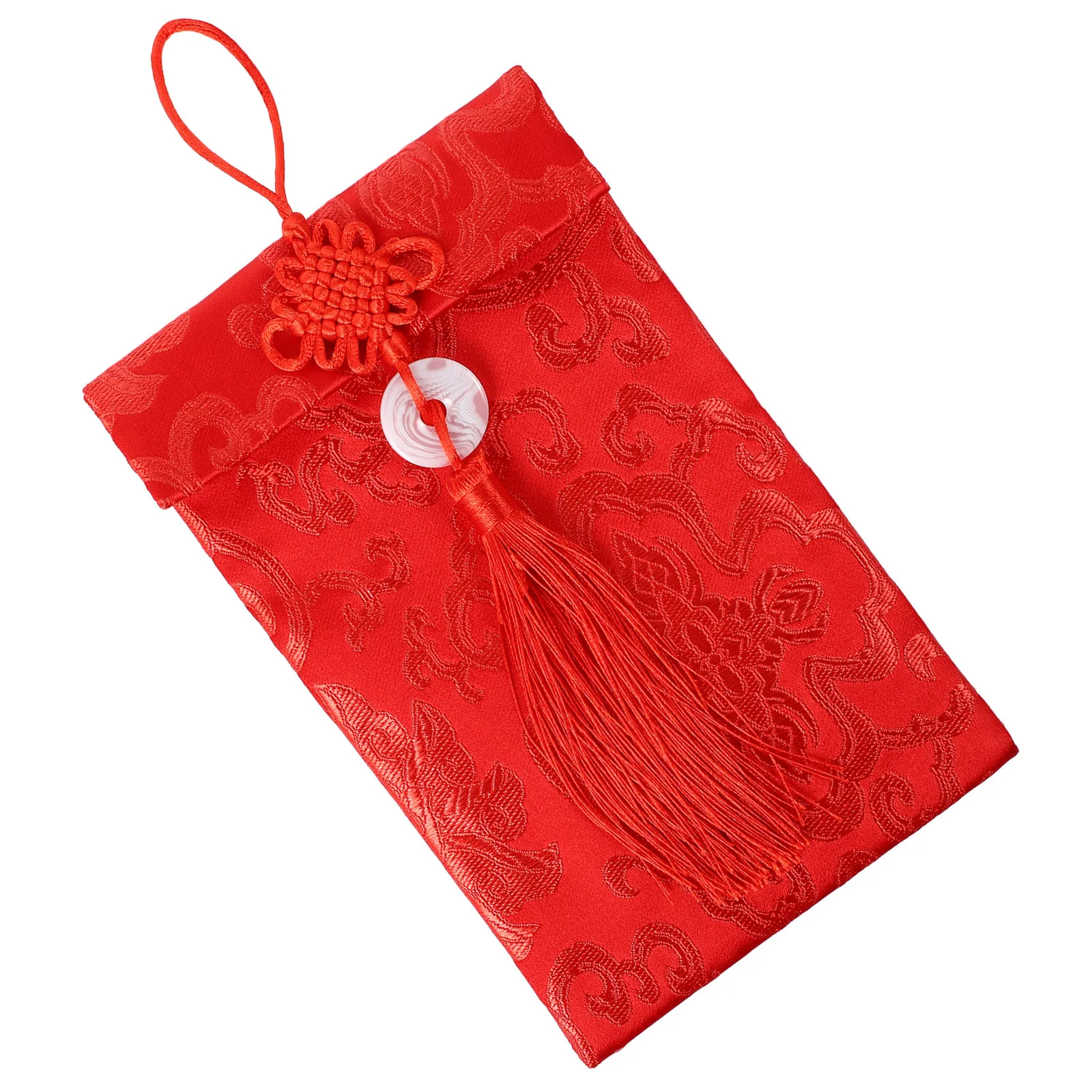 

New Year Red Envelope Brocade Gold Stamping Design Money Packet Festival Gift Pouch Cartoon Cattle Party Favor Money Storage Bag