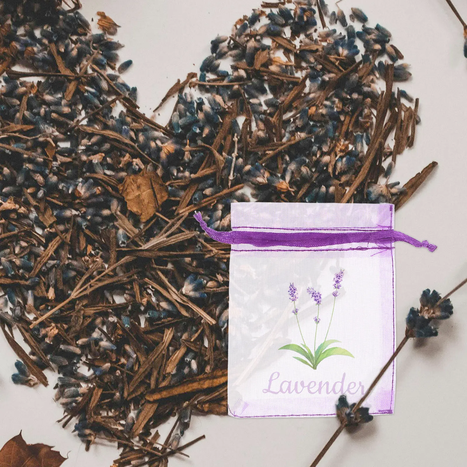 20pcs Lavender Sachets Drawstring Bags Empty Organza Pouches Sachet Empty Bags Organza Gauze Bags multiuse wedding party favors
