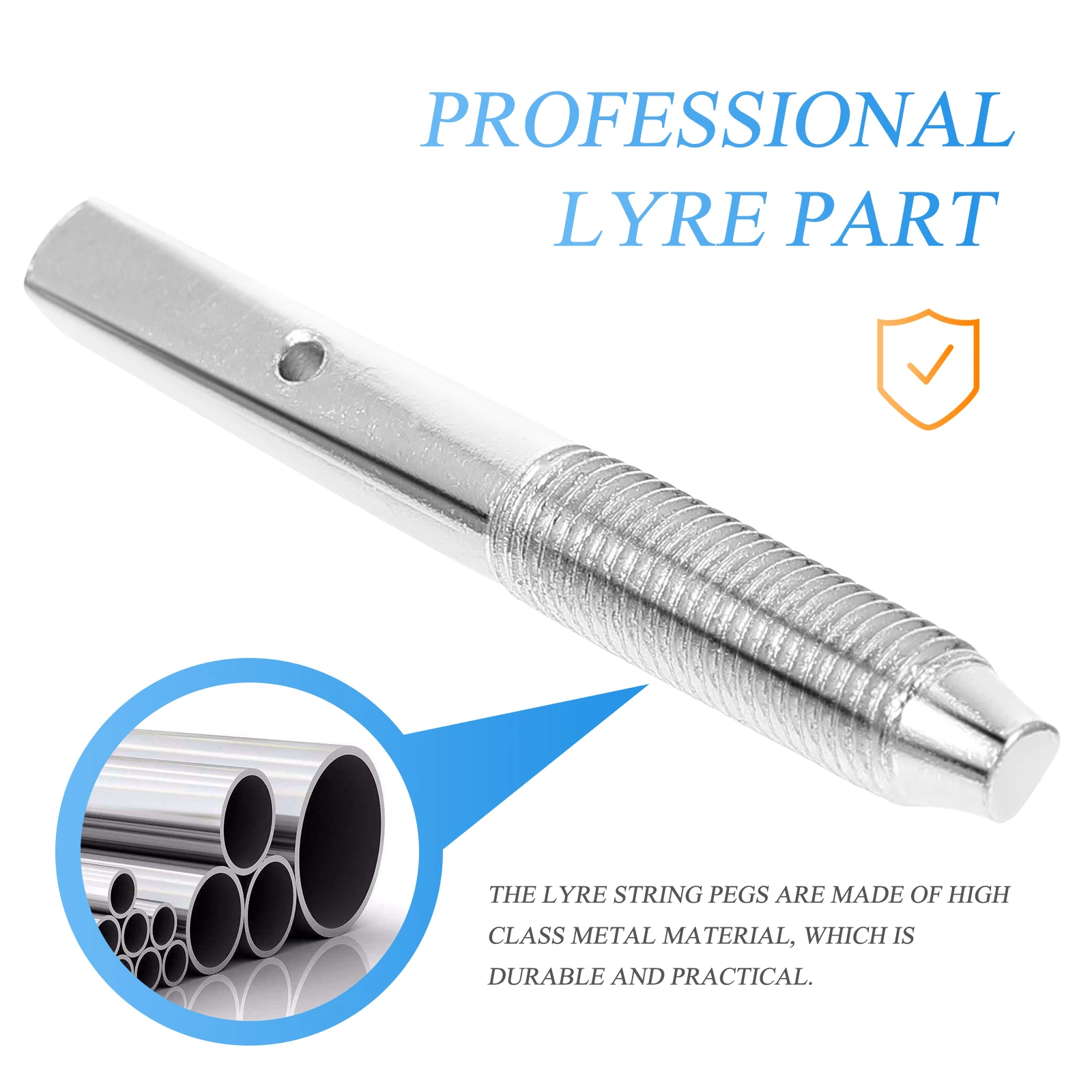 

10 Pcs Lyre Fastening Nails Harp Replacement Parts Tuning Peg Keys Professional Metal Accessories