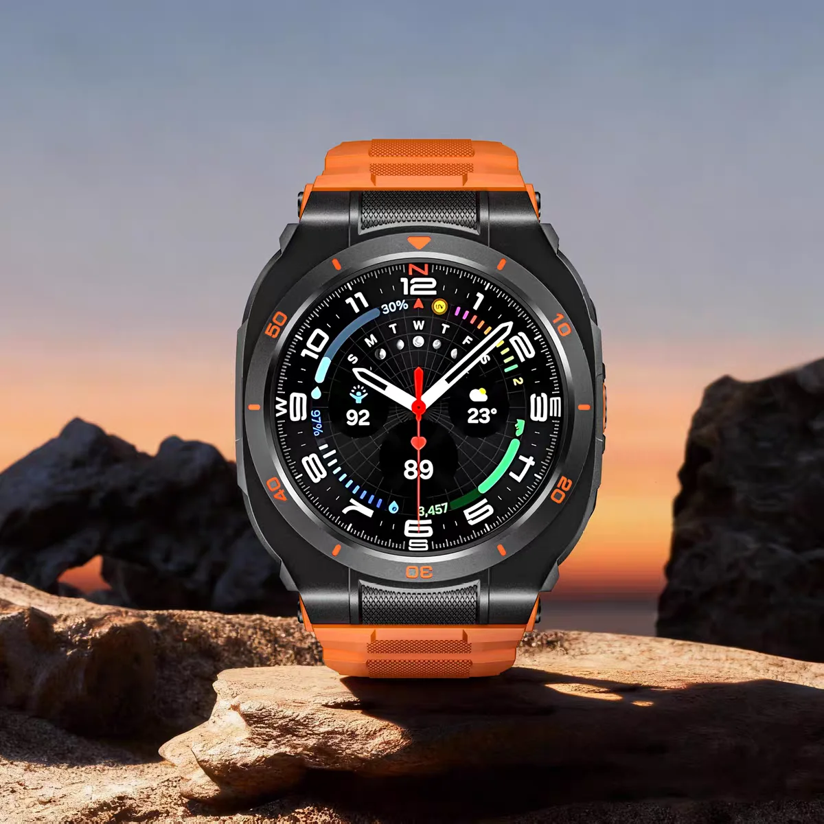 Luxuriöses Metallgehäuse+Armband für Samsung Galaxy Watch Ultra 2025 47mm Silikon Sport-Armband Correa Mod-Kit für Galaxy Watch 7Ultra2 – Detail 2