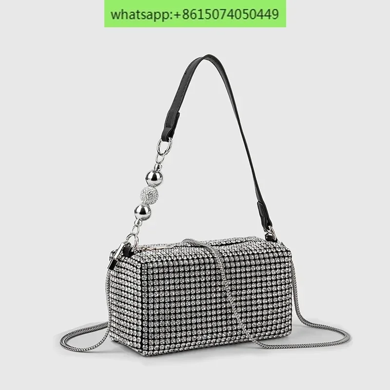

Модная женская сумка с бриллиантами Pearl King Water, блестящая сумка через плечо с бриллиантами и крестом, сумка для подмышек