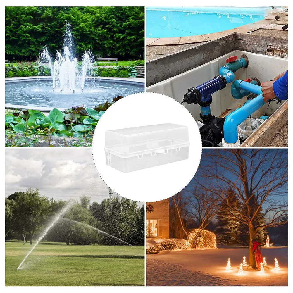 في الهواء الطلق مقاوم للماء صندوق قطاع الطاقة غطاء مقبس بلاستيكي شفاف مانعة لتسرب الماء منفذ كهربائي حامي للاستخدام في الهواء الطلق #4