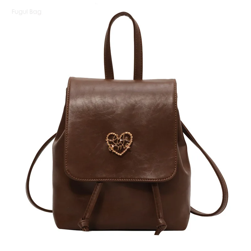 

Women's Shoulder Bag Trendy Urban Commuter Students High End New Casual Fashion Simple Solid Color Drawstring Love