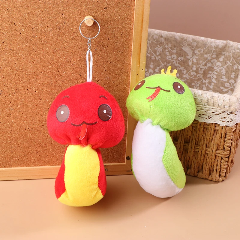 2025 Chinese New Year Mascot Snake Plush Toy Cute Baby Snake Doll Pendant Bag Keychain Bedroom Decor Zodiac Mascot Doll