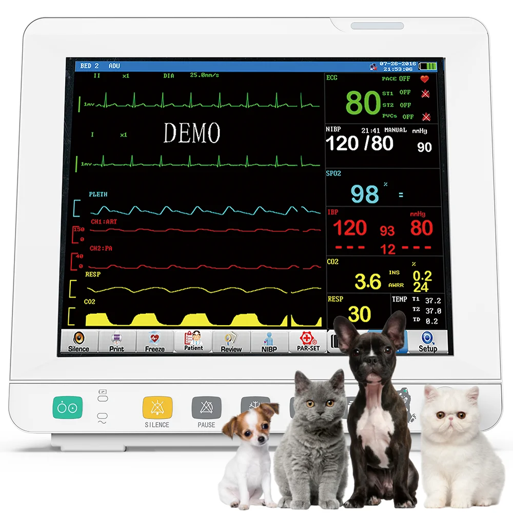 

Hot Sale anaesthesia monitoring veterinary co2 vet monitor multiparametro