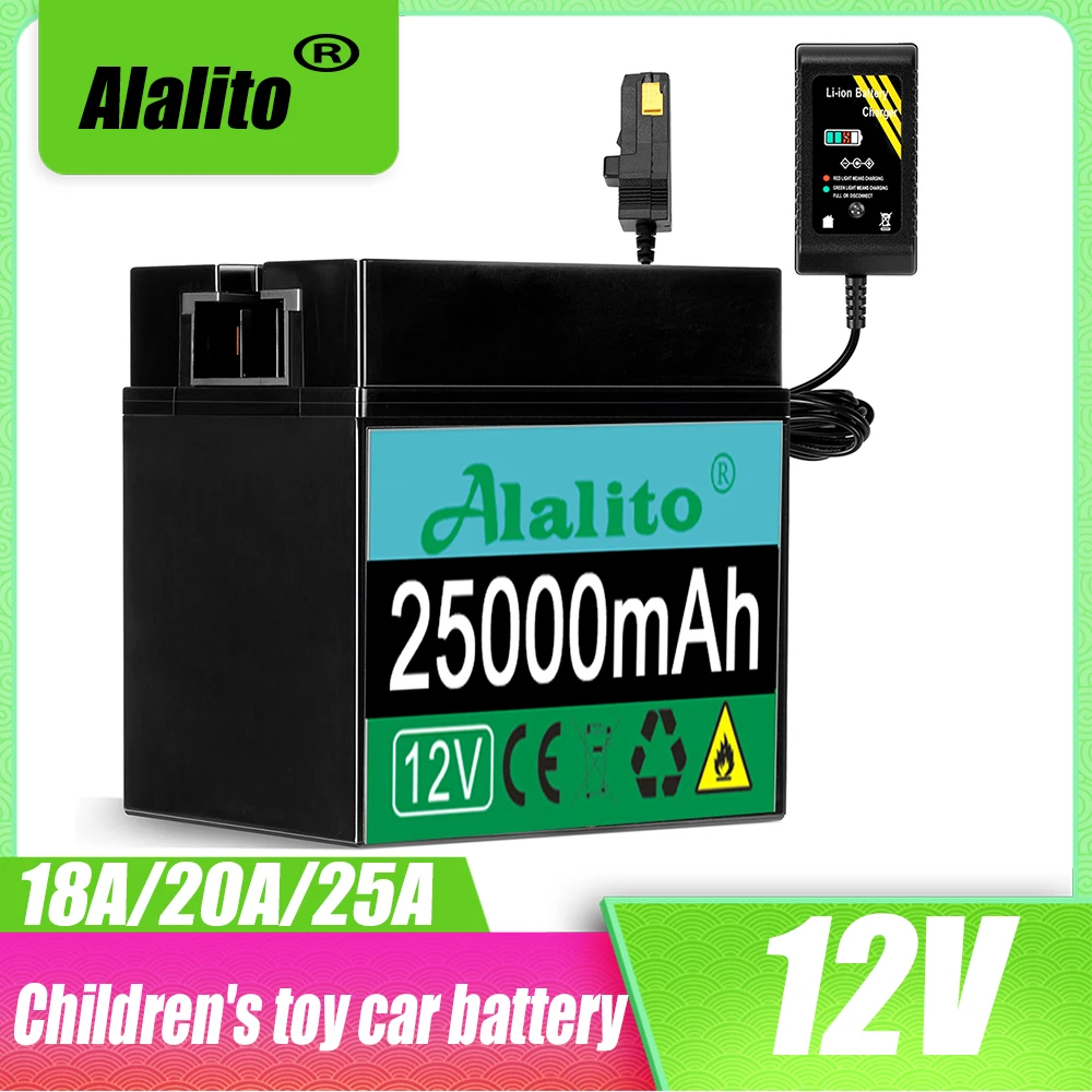 Batería de 12V para Juguetes Montables - TB3 12V 25Ah Batería de Repuesto Recargable de 12V para Vehículos Fisher-Price Power Wheels