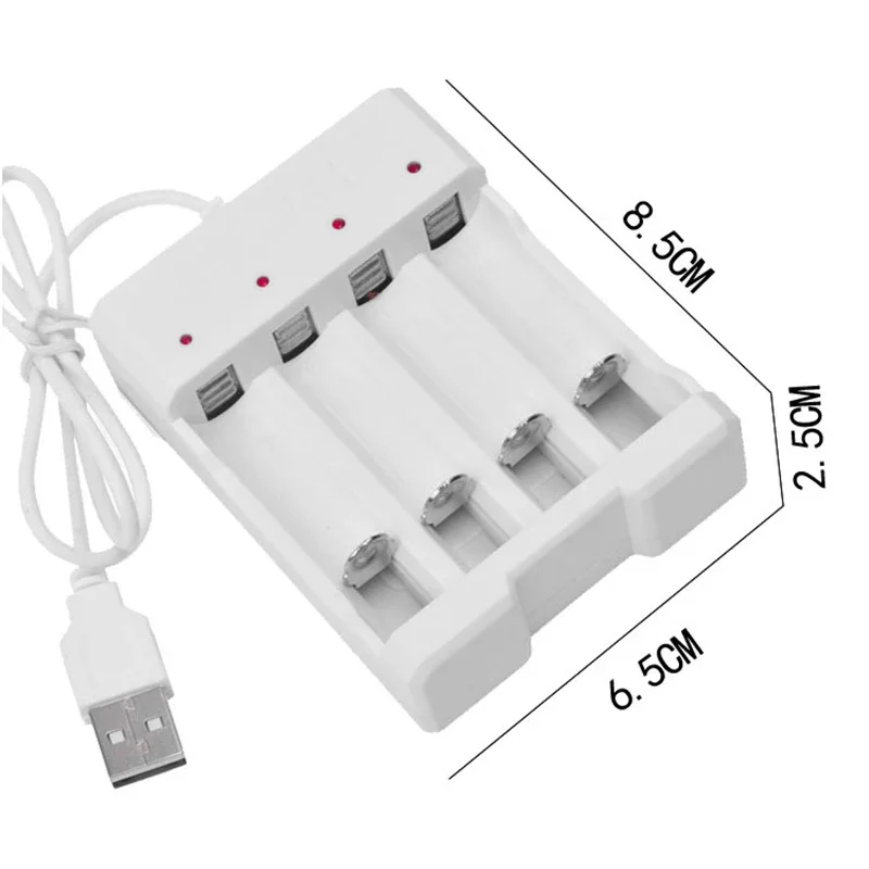 Universal USB Output 3 / 4 Slot Battery Charger Adapter For AA / AAA Battery Rechargeable Quick Charge Battery Charging Tools