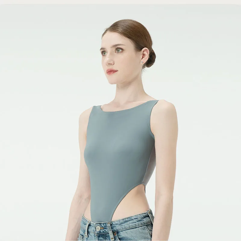 섹시한 하이웨이스트 모던 댄스 의상 소녀들의 패셔너블한 스트리트 댄스웨어 힙합 패션 의상 체조 점프수트 바디수트