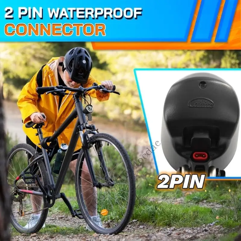 High Performances E-Bike Headlight LED Lighting Headlamp With 400Mm Wire Length And 2Pin Connector For Night Riding
