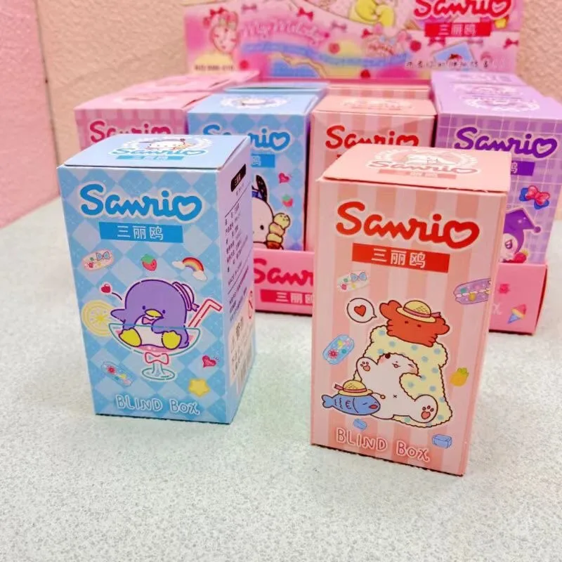 Sanrio serie Kuromi estudiante lindo dulce moda dibujos animados creativo hermoso diseño llavero bolso escolar colgante caja ciega regalo