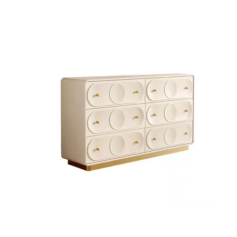 

Bedroom Locker Against Wall Drawer Cabinet Simple Solid Wood Six-chest Cabinet Living Room Storage Partition Cabinet