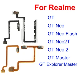 Botão de volume e energia para realme gt neo 2t, cabo flexível para master explorer 5g, interruptor liga/desliga