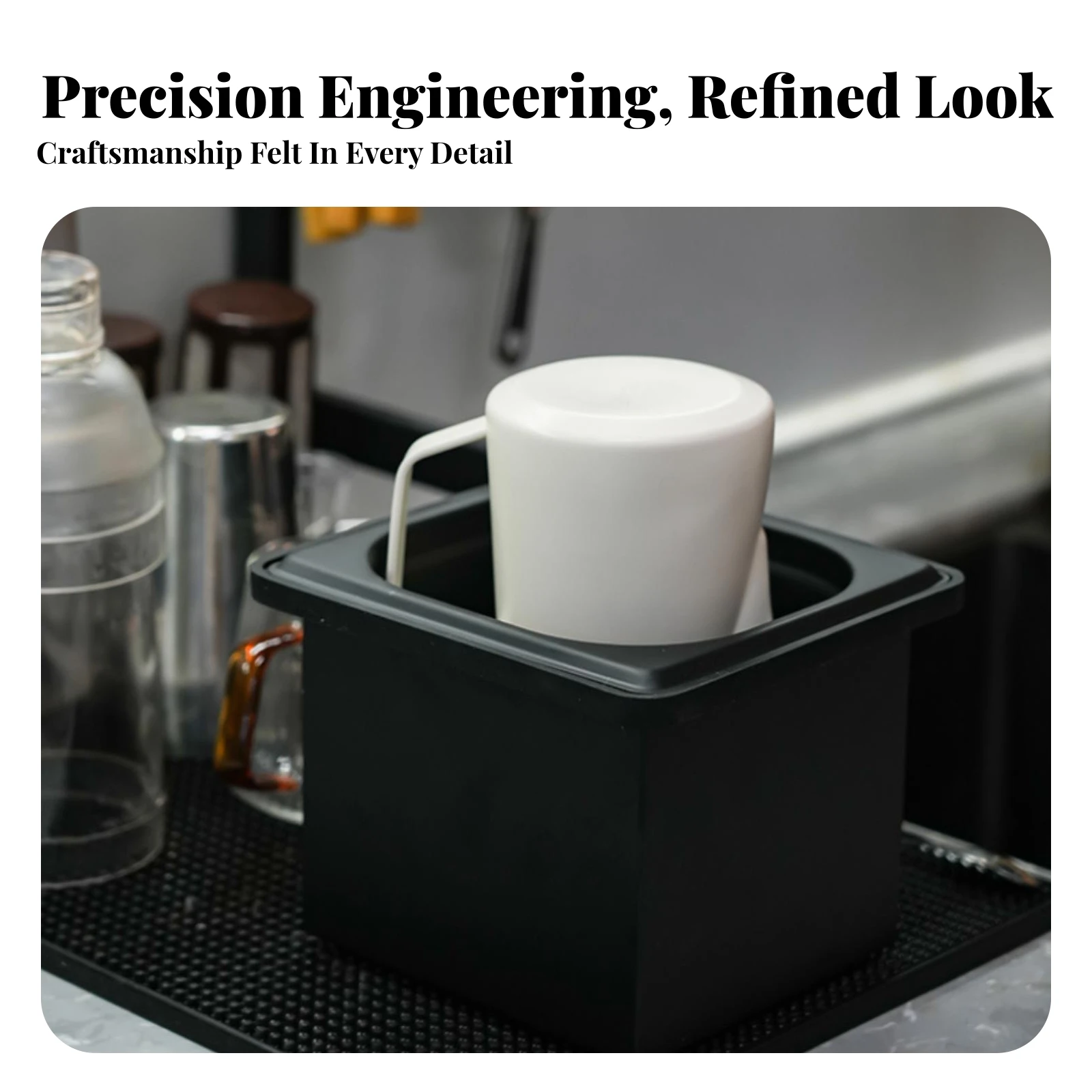 Built-in Cup Washer Compact Cup Rinser Countertop Pitcher Rinser Easy to Install Sink Attachment One-Press Cleaning