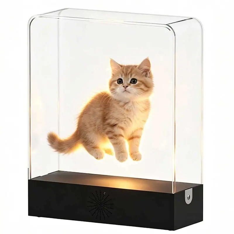 SOFT-Pet Souvenir 3D Dynamic Holographic Projection Image Box Commemorative Photo Frame ?
