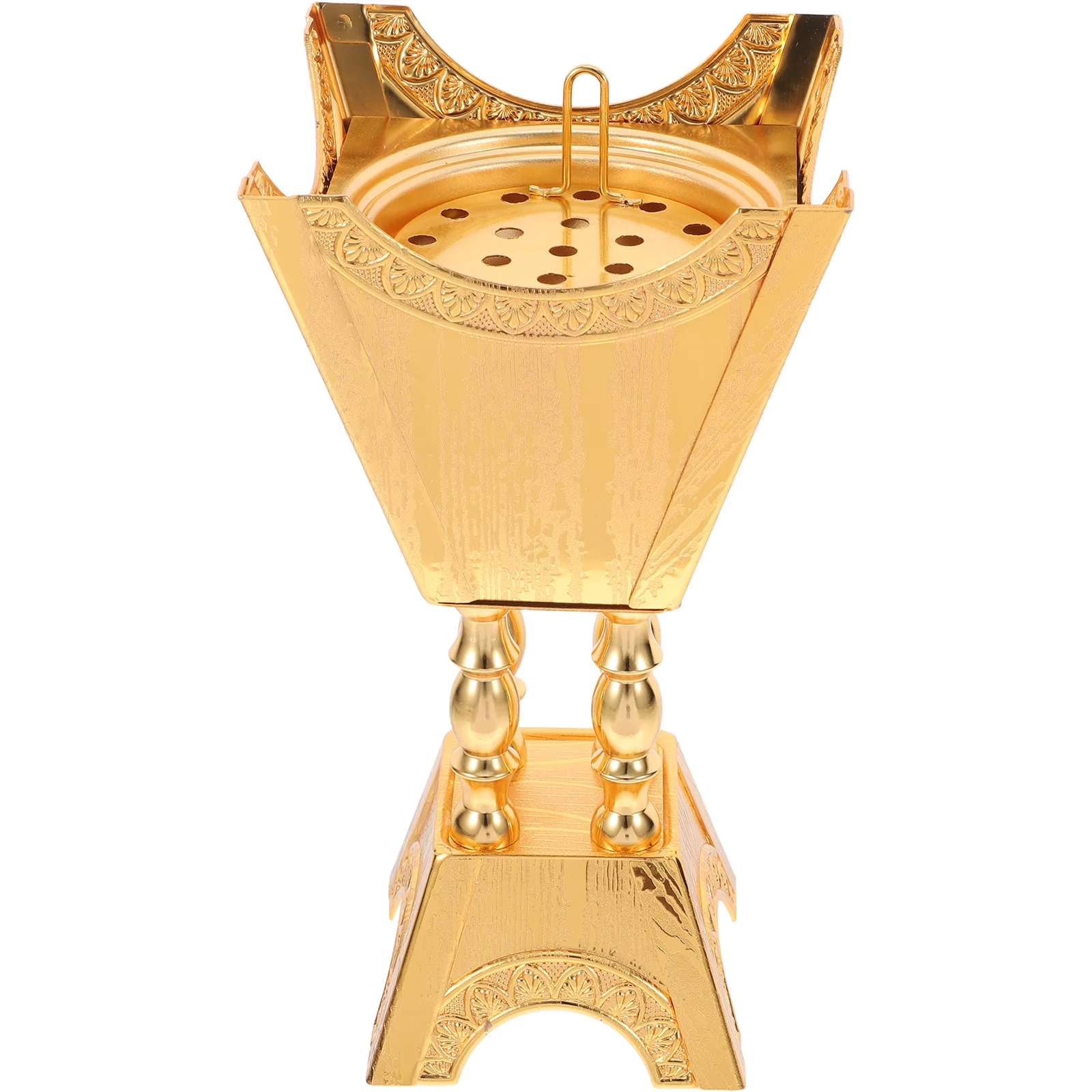 

Middle Eastern Arabian Metal Incense Burner Elegant Aromatherapy Censer for Meditation Yoga Office Home Decor Bakhoor Burner