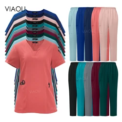 Hot Sales Scrub Sets Dental Clinic Hospital Accessories Nursing Articles Doctor Nurse Work Clothes Surgical Uniforms Woman Scrub