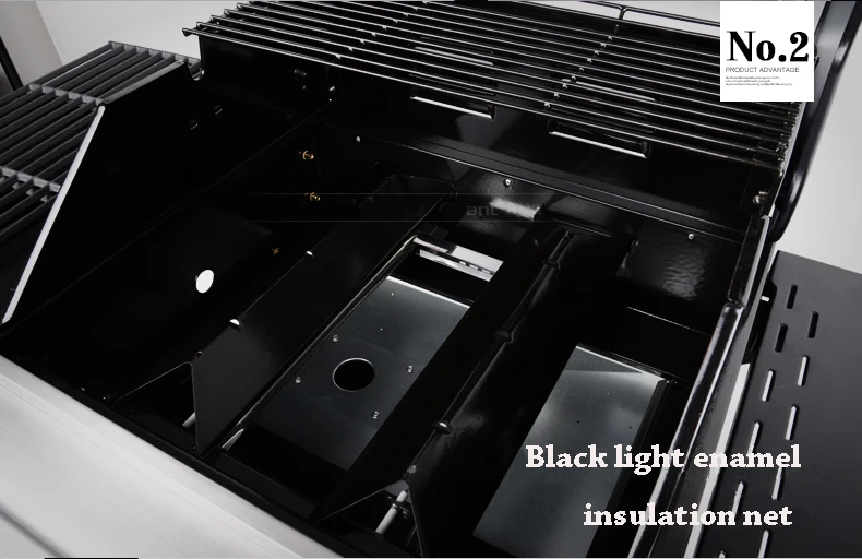 شواية شواء تعمل بالغاز في الهواء الطلق، ماكينة شواء كبيرة، شواء غاز منزلي تجاري يتسع لـ 5 أو أكثر