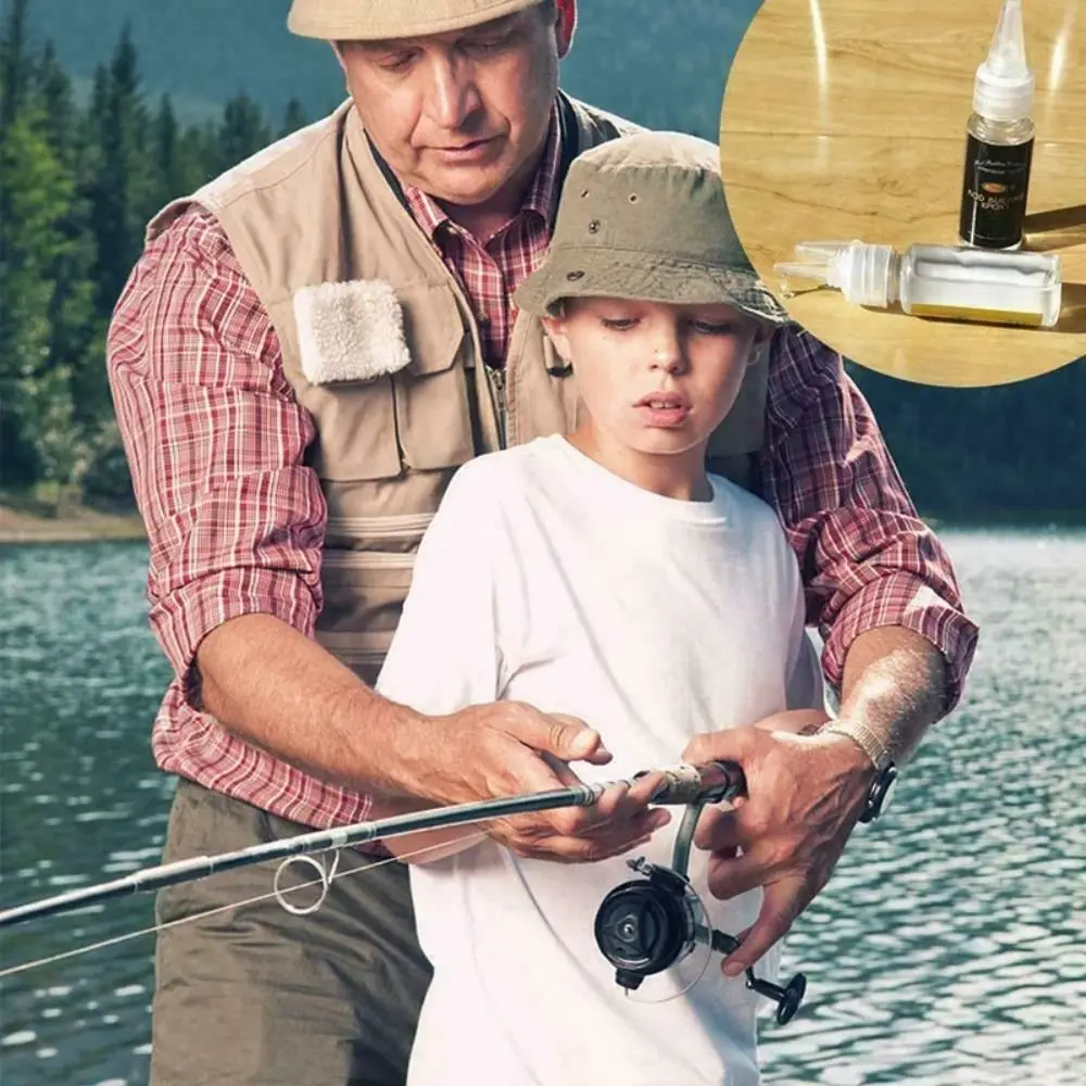 2 قطعة جديد الايبوكسي الراتنج الصيد رود الغراء الصيد قضبان اكسسوارات الصيد معالجة أدوات إصلاح AB الغراء DIY بها بنفسك الغراء الشفاف #4