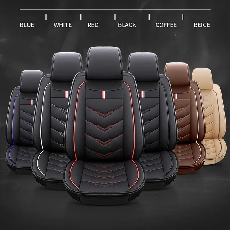 4 Pc Car Accessories Full Set Luxury Auto Customized Universal Leather Car Seats Cover