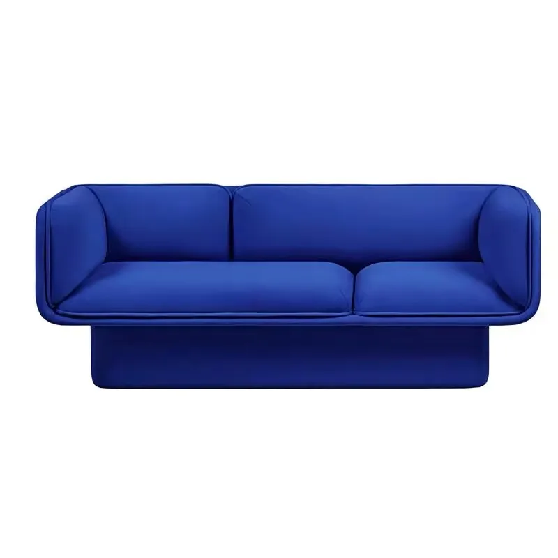 Nordic Internet celebrity clothing store living room single simple modern, exhibition three Klein blue sofa