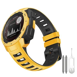 For Garmin Instinct Slicone Strap 22mm Double Colors Soft Rubber Wristband For Instinct/Tide/Solar Watch Band
