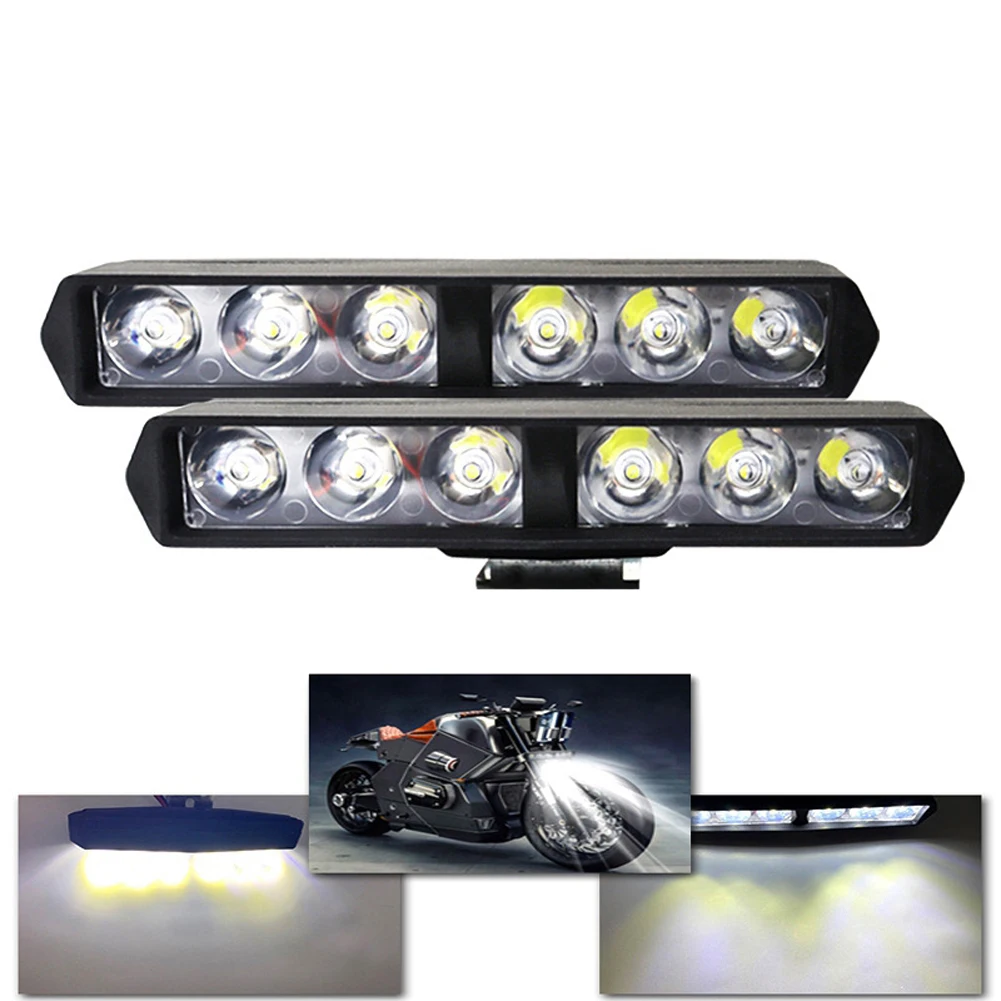 

2Pcs 6D LED Light Bar 12V IP67 Waterproof Off Road Driving Running Light White Light Work Lamp for ATV Truck Tractor Trailer SUV