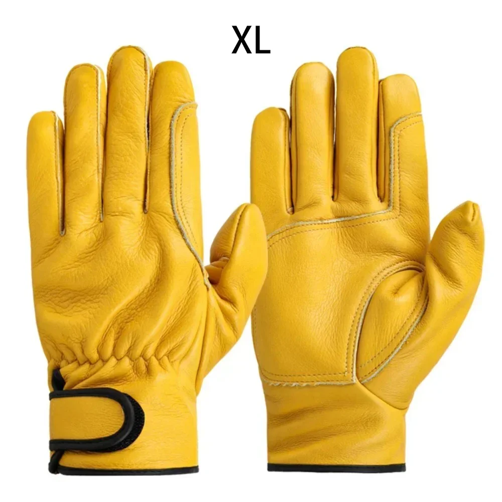 

Tough Leather Work Gloves Welding Safety Wear-resistant Gloves Protection Flex Grip Security Gloves Gardening