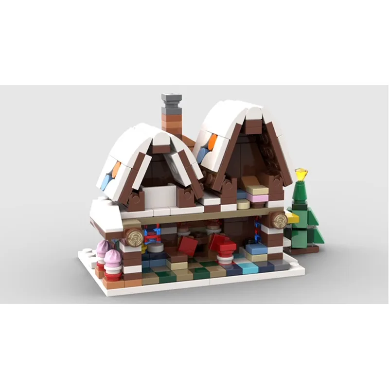 Creative Mini Christmas Gingerbread man House Building Blocks Hut Model Assemble Bricks Toy Holiday New Year Gifts For Kids