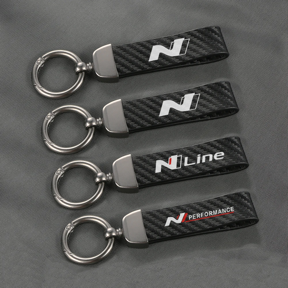 For Hyundai n nline tucson sonata kona veloster n i30 i20 elantra Auto Styling Accessories PU Leather Car Decorative Keychains