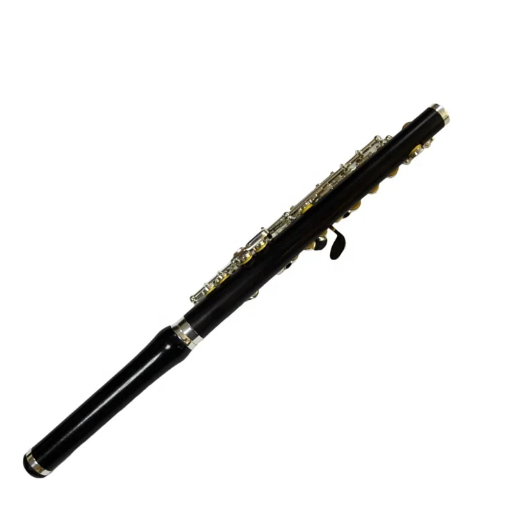 High Grade Ebony Body Silver Plated Piccolo With Carrying Case For Band Rehearsal Stage Ensemble Performance
