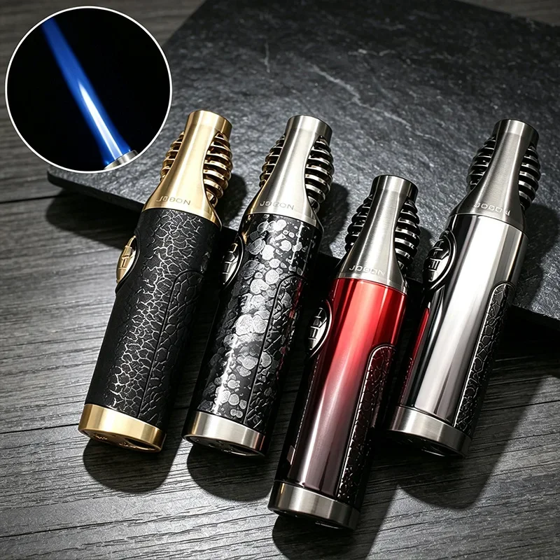 2026 New Metal Straight Forward Lighter, Windproof Inflatable Igniter, Cigar Specific Outdoor Ignition Gun, Flamethrower