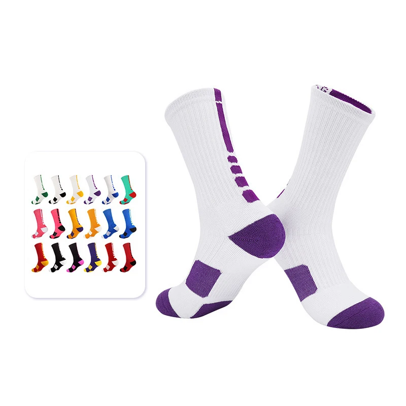 

Unisex Men Wholesale Custom Cotton Compression Sport Elite Basketball Socks