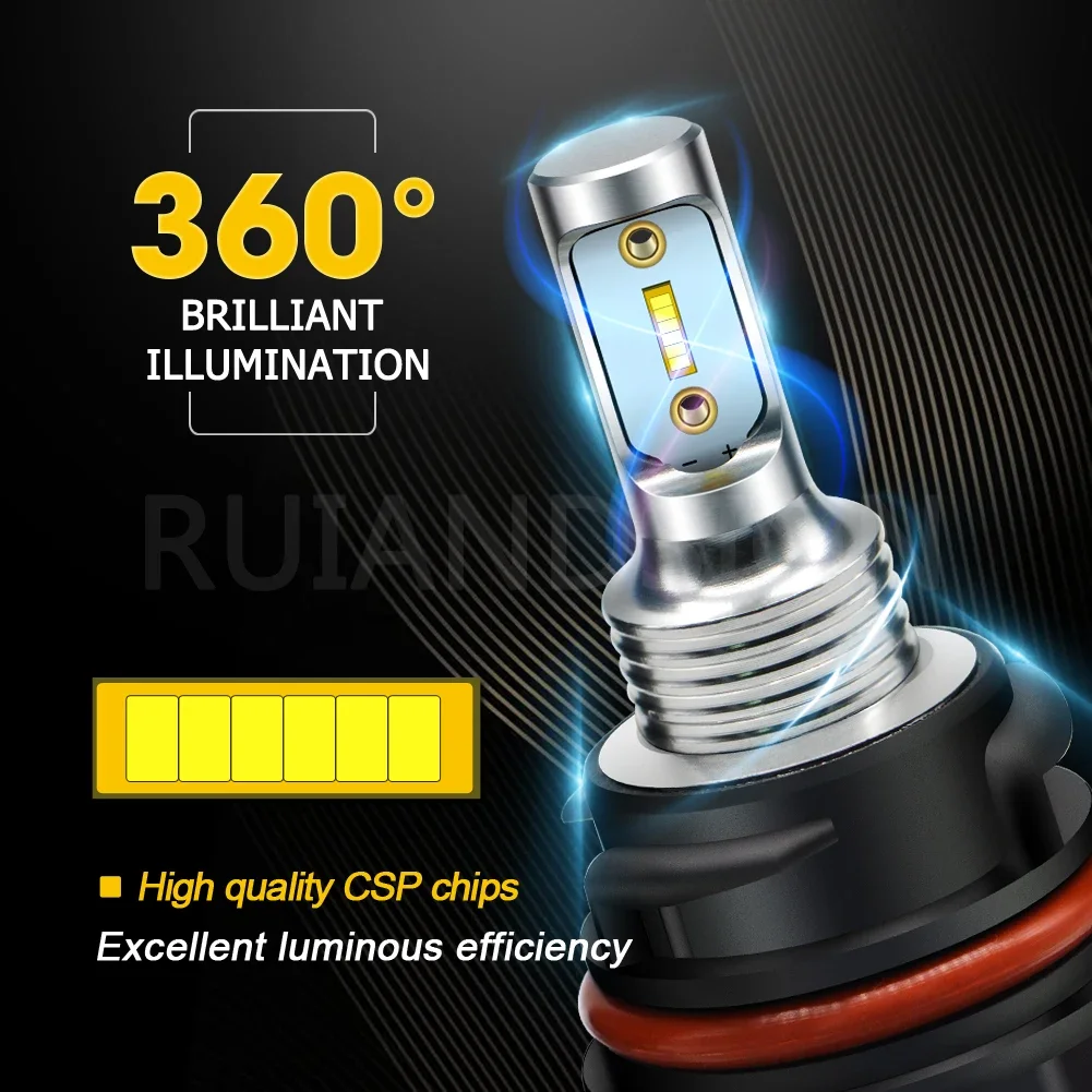 RUIANDSION 1 piece PH11 LED 9014 1000Lm CSP motorcycle headlight replacement bulb 10-30V 12V 6000K YAMAHA Suzuki Honda 50CC